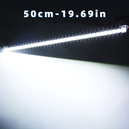 5/10PCS 12V 30/50CM Interior LED Car Light Bar Transparent Rigid Strip Lamp Van Bus Caravan Display Cabinet Under Counter Closet