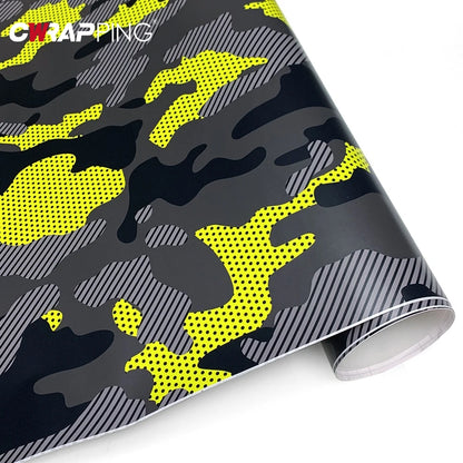 Motorcycle Adhesive Vinyl Wrap Car Cover Yellow Accessories Auto Jeep Off-Road Camouflage Film Vehicle Decoration Car Body Films