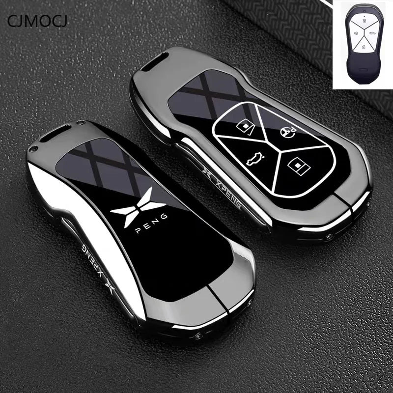 Premium Zinc Alloy Key Cover Case for XPENG G9/G6/G7/P5/P7+/G3i/MONA M03 (2025) - Protective Key Fob Shell Keybag Keychain