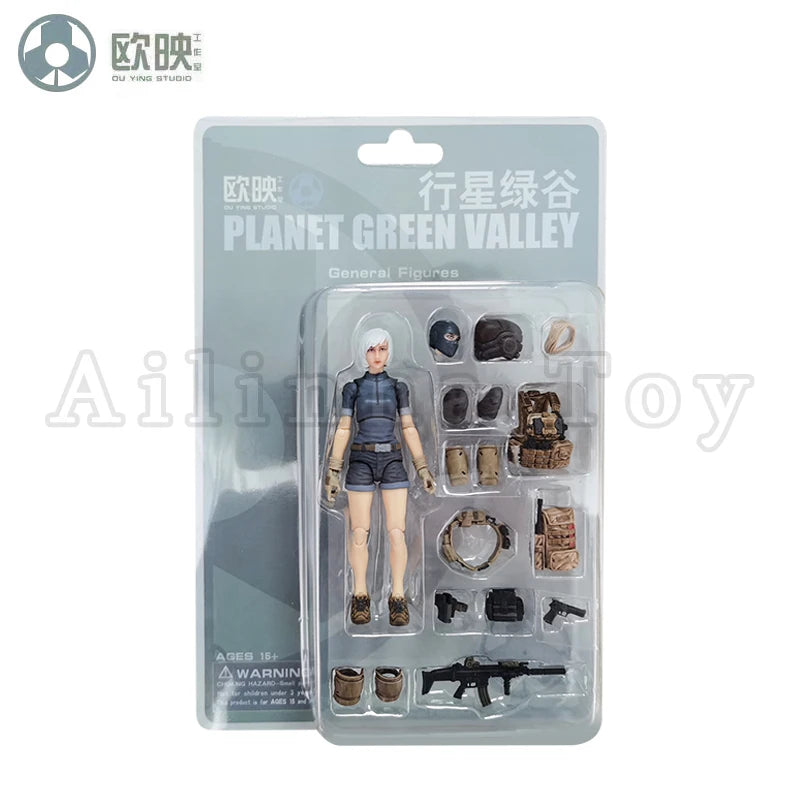 Ou Ying Studio 1/18 Planet Green Valley PGV 3.75inch Action Figure Girls War EFSA Female Figures Anime Model