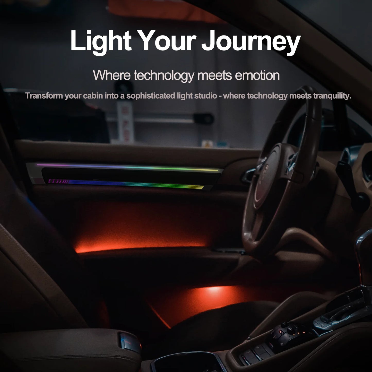 EZoneTronics Custom Ambient Lighting Kit for 2010–2017 Porsche Cayenne 1:1 OEM Mold,Supports App Control,Vehicle-Specific Fit
