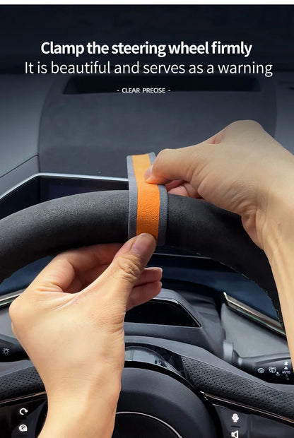 car steering wheel universal return to standard personality creative center line marking supplies Alcantara suede accessories