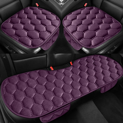 Winter Warm and Thick Velvet Car Seat Cushion Four Seasons Universal Single Seat Small Three piece Plush Warm Five Seat Anti sli
