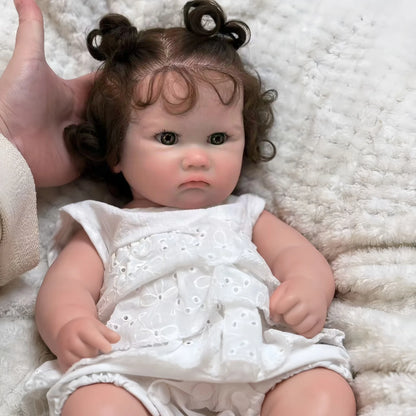 18Inch/45cm Open Mouth Charlotte Painted&Unpainted Soft Silicone Bebe Reborn Girl Doll Lifelike Newborn Girl Doll Perfect Gifts
