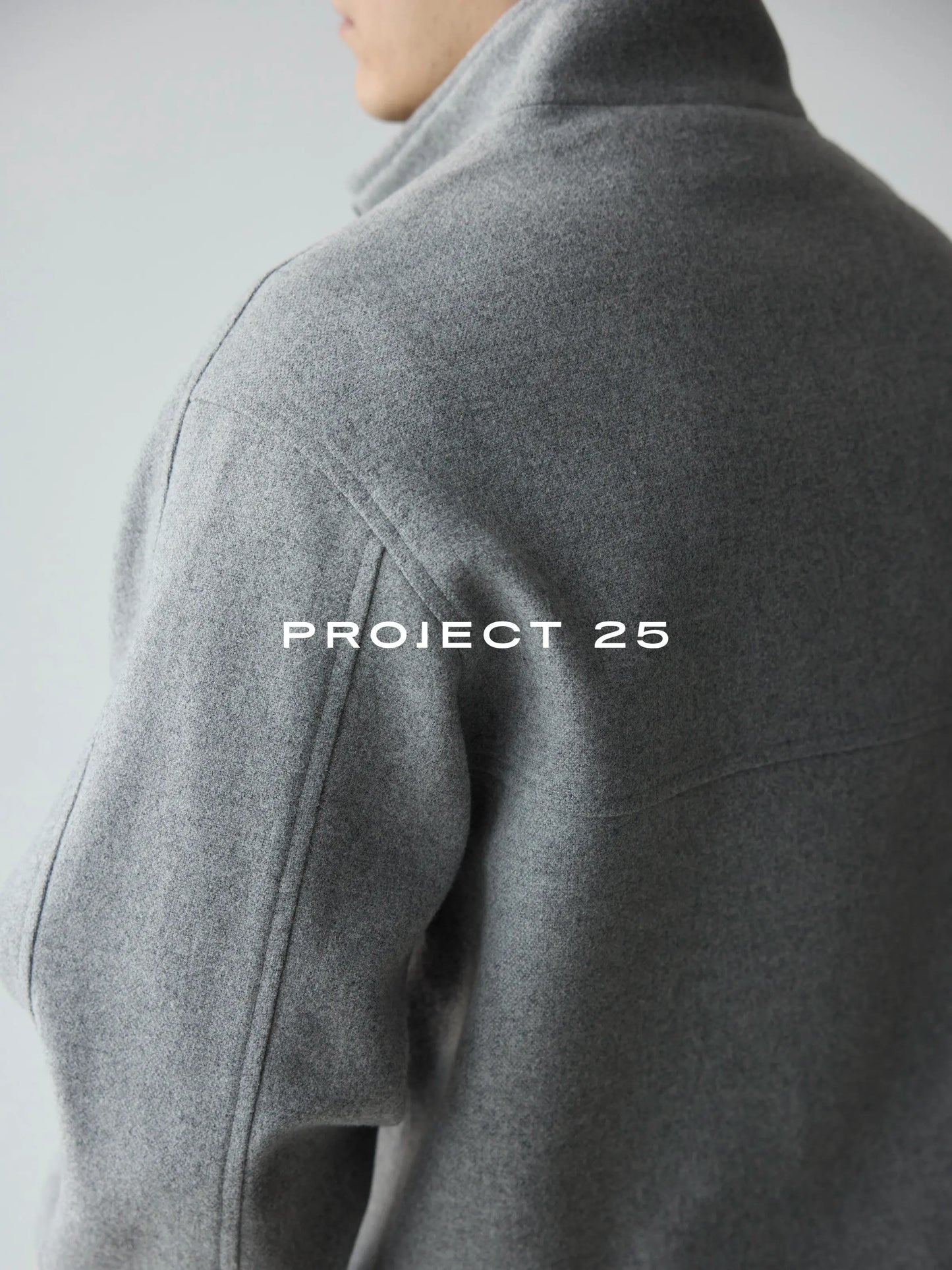 PROJECT 25 Wool Blend Tweed Jacket Men Short Wide Oversized Silhouette Quiet Luxury Casual Outerwear
