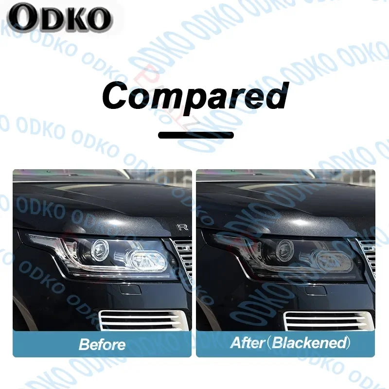 Car Headlight Protective Film Smoked Black Tint Wrap Vinyl Transparent TPU Protective  For Range Rover Vogue L405 2013-2021