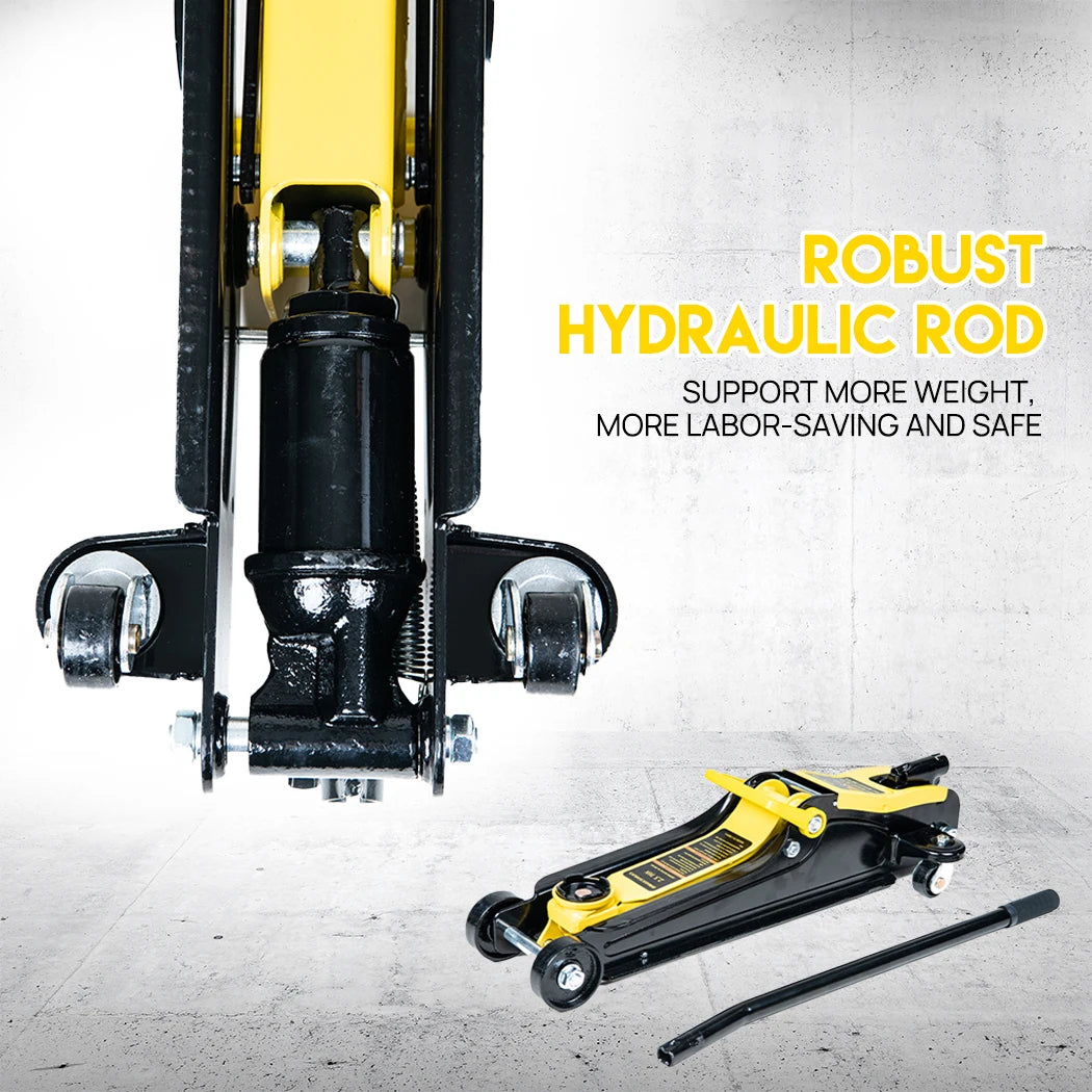 Low Profile Floor Jack 2.5 Ton Heavy Steel Single Piston Hydraulic Pump