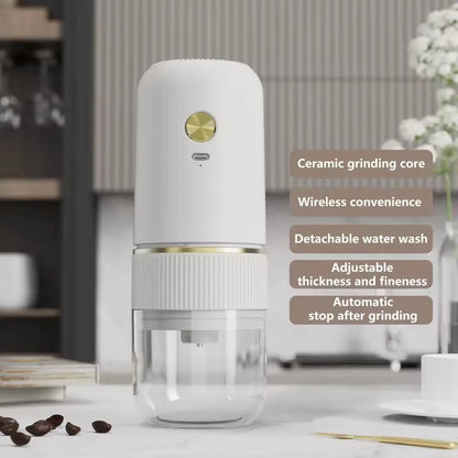 Zai Xiao Electric Coffee Machine Portable One-button Start Automatic Power Off Rechargeable Small Coffee Bean Grinder New