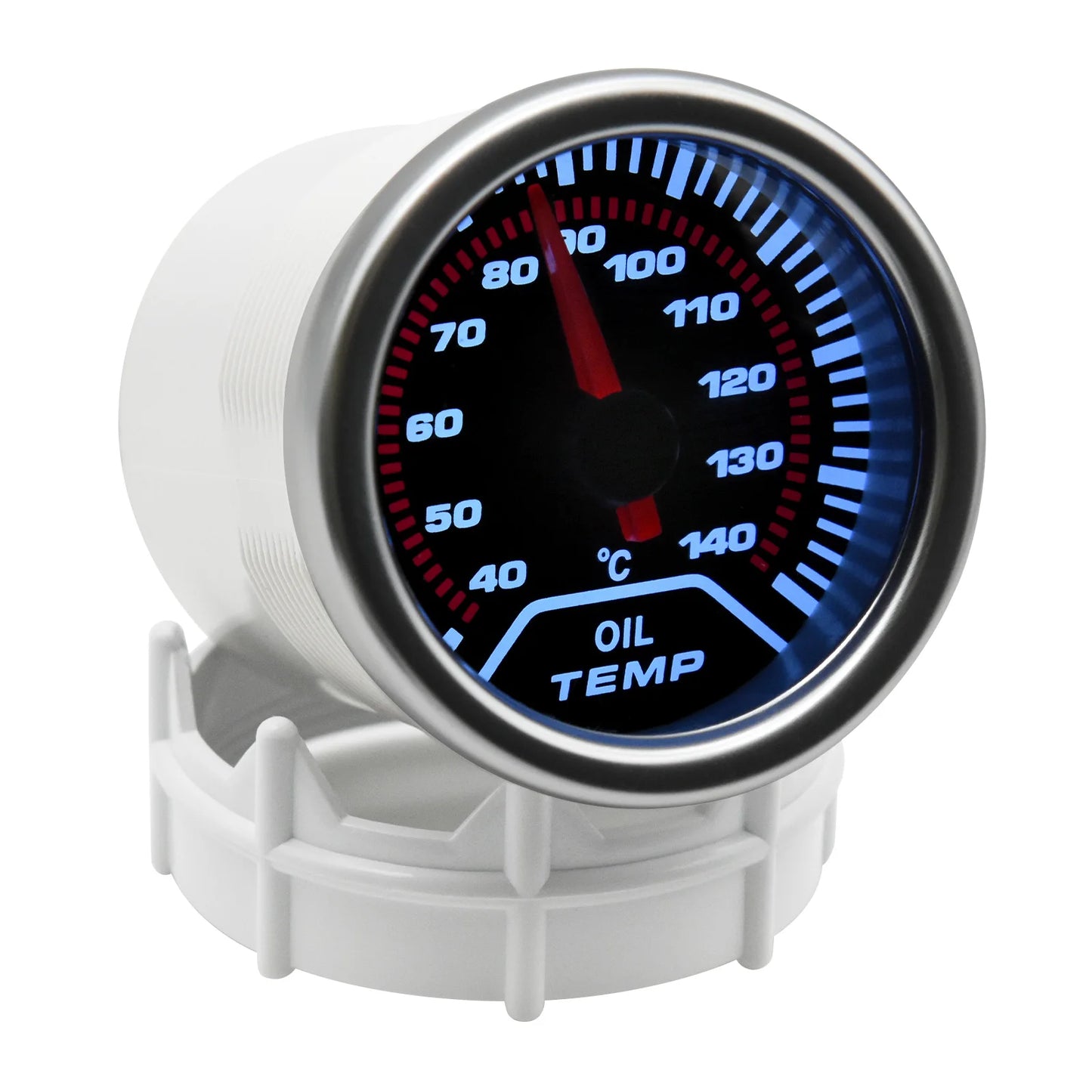 2" 52mm Universal 12V LED Smoke Len -1~0~2 BAR Turbo Boost Gauge Meter / Turbo Boost Meter with White LED Backlight For 12V Car