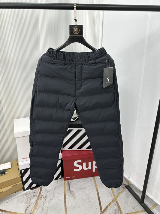 Lightweight Fluffy Windproof Warm Pants Fashionable Simple Winter Cold Resistant Cotton Long Trousers Casual Cuffed Men's Pants