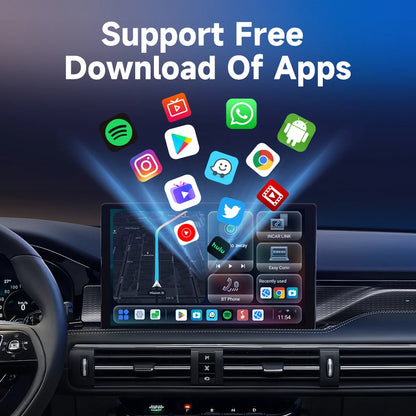 Android 13 HEYINCAR CarPlay AI Box Qualcomm SM6225 Wireless CarPlay Android Auto Smart TV Box For Netflix YouTube 4+64G 8+128G