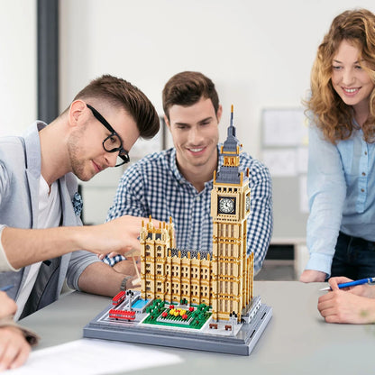 6473pcs London Big Ben Building Blocks Set World's Famous Architecture Model Micro Bricks High Difficulty Adult Assembled Toys