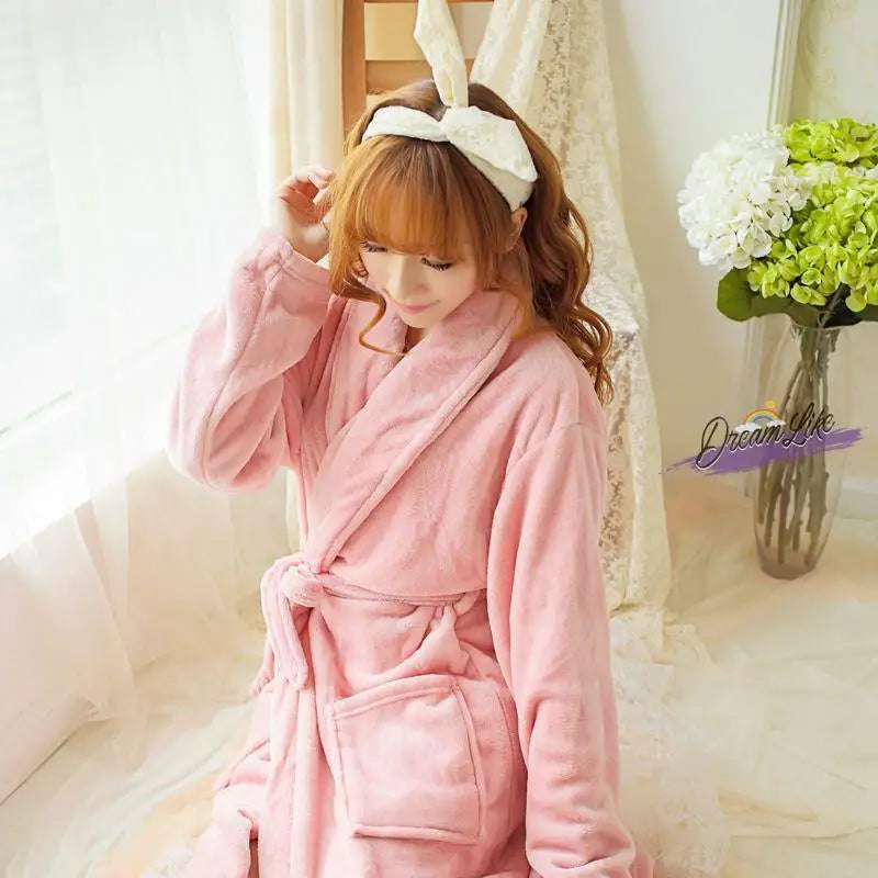 Thiened Long Pajamas Couples Flannel Spwear Coral Fce Home Clothes Men Women Robe Autumn Winter Nightgown Casual Sle