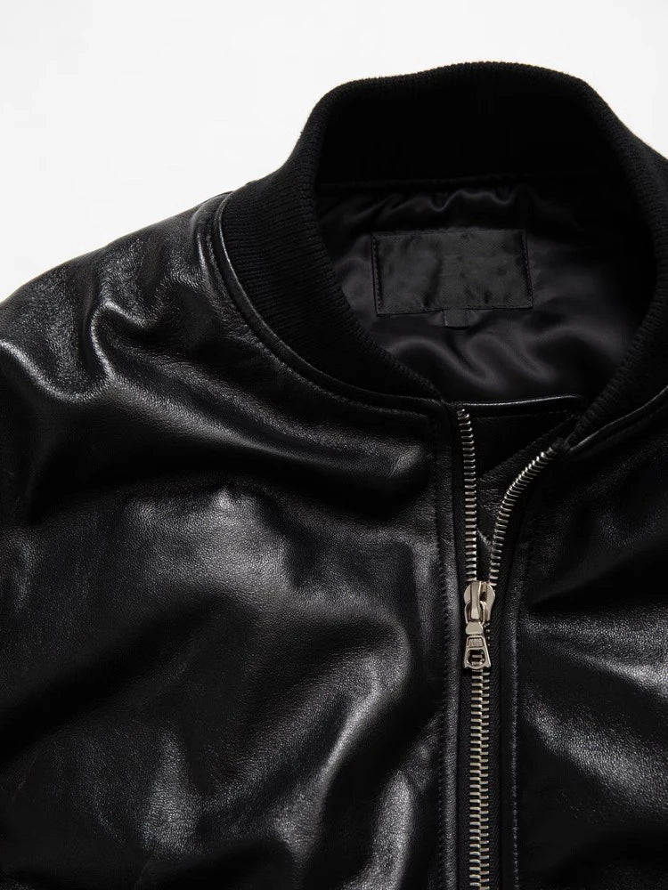 Mauroicardi Autumn Cool Handsome Black Thickened Warm Pu Leather Bomber Jacket Men Zipper Luxury Designer American Clothes 2025