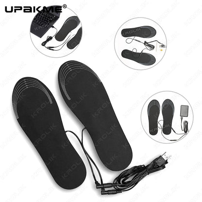 UPAKME USB Heated Insoles Electric Foot Warmers for Winter Outdoor Sports Indoor Office Sedentary Thermal Insoles