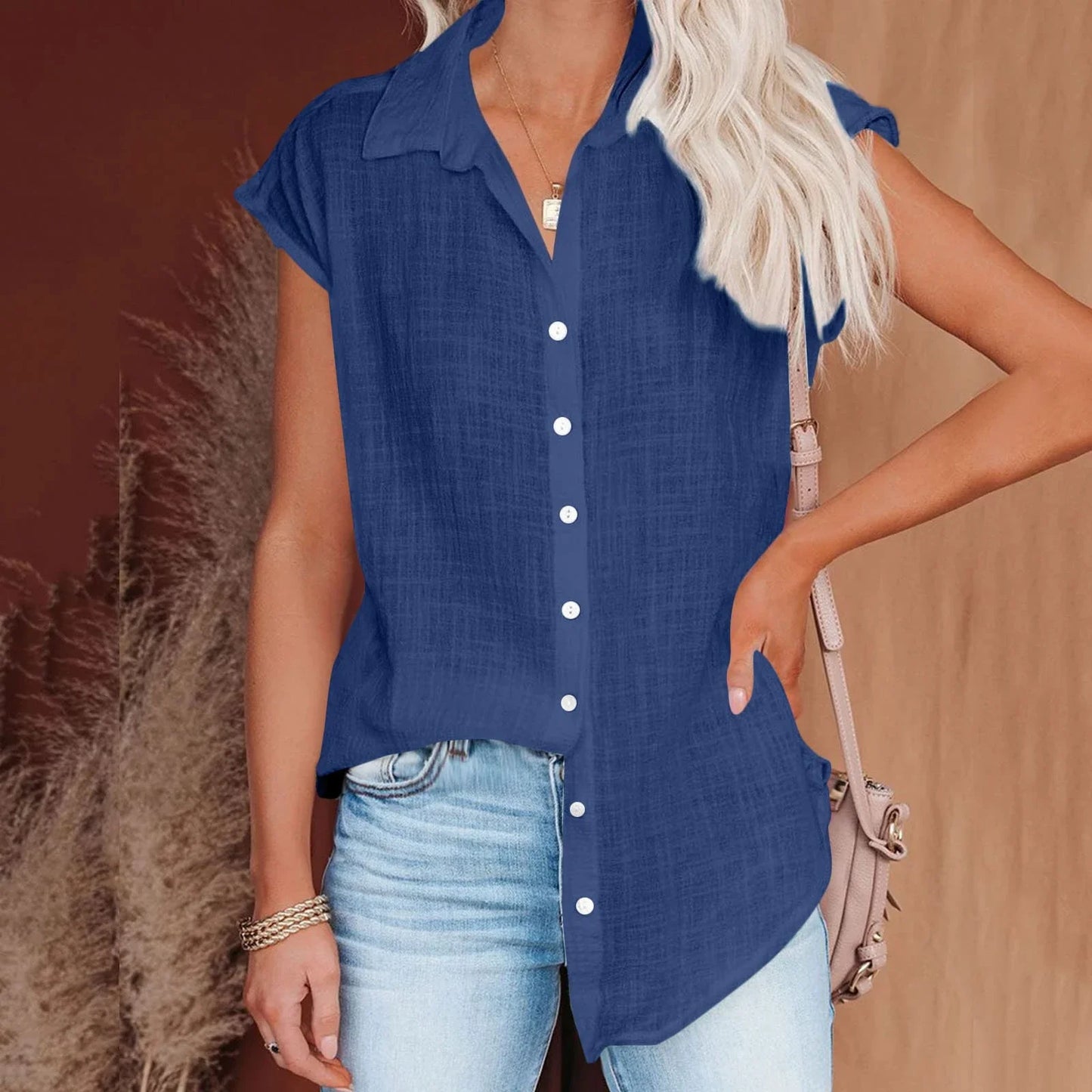 Cotton Linen Shirt Ladies Tops Tee Casual Thin Loose Woman T Shirt Summer Short Sleeve Solid T-Shirts Women Clothing Blusas