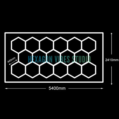 Garage Hexagon LED Light 50000H 6500K Ultra Bright for Home Gym Barbershop Car Detailing Bar Basement Workshop Ceiling Lighting