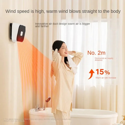 Midea Portable Electric Heater Mini Home Heater with Fan Waterproof for Bathroom HFY20Y Portable Heater Space Heater
