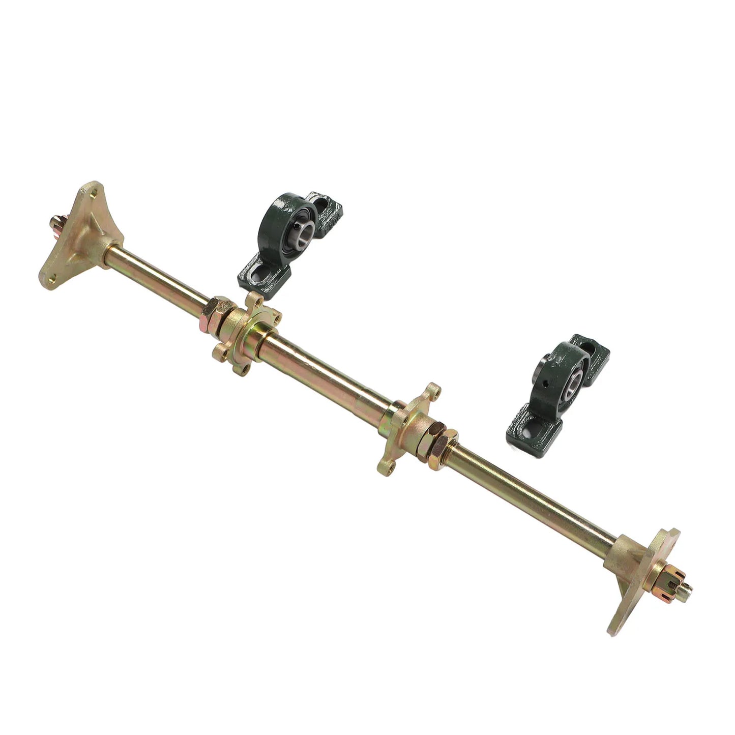 Metal Anti Impact Hubs Fixing Mounts Flanges Set 24inch Rear Axle Shaft Kit for 50‑150CC ATVs Quads Drift Trikes