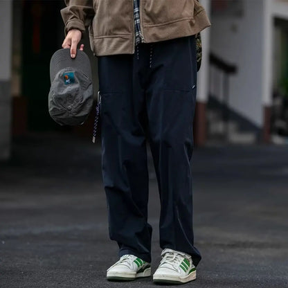 Spring Autumn Cityboy Functional Paratrooper Pants Men Loose Versatile Straight Casual Outdoor Waterproof Workwear Trousers