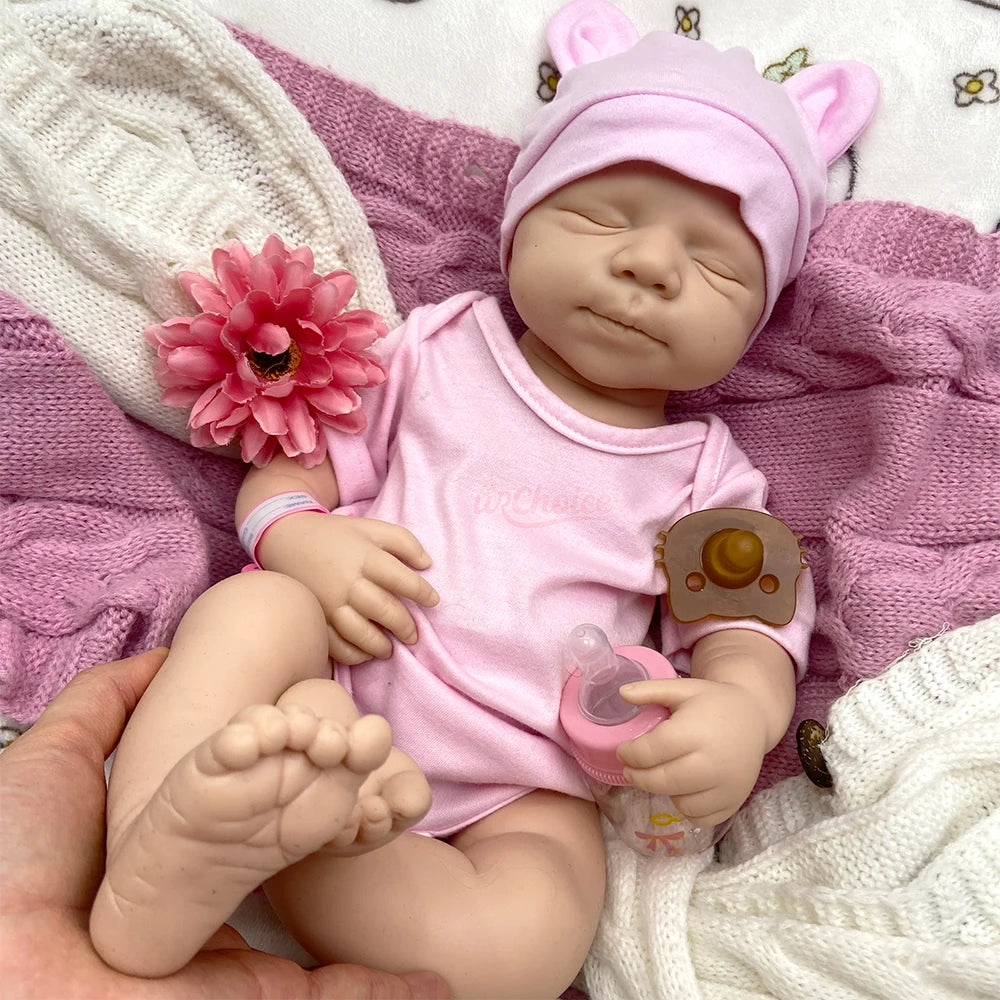 20Inch Open Mouth Pascale Full Soft Body Silicone Reborn Baby Lifelike Skin Veins Doll Anatomically Correct for Gift