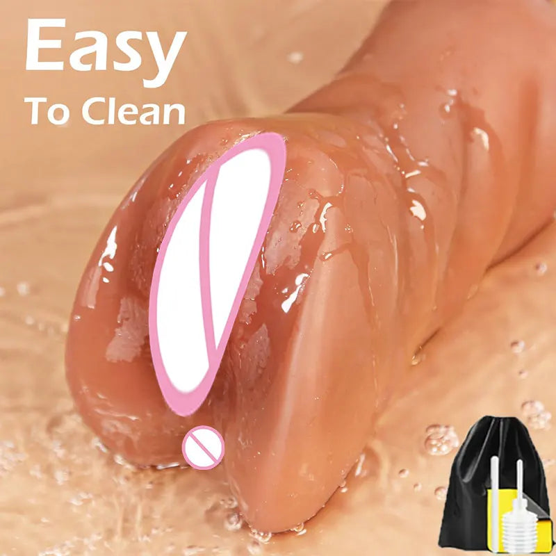 3D Flesh The Light Male Masturbation Artificial Vagina Ass Mouth Silicone 3 In 1 Adult Sex Toy Sex Doll For Man Pocket Pussy Ass