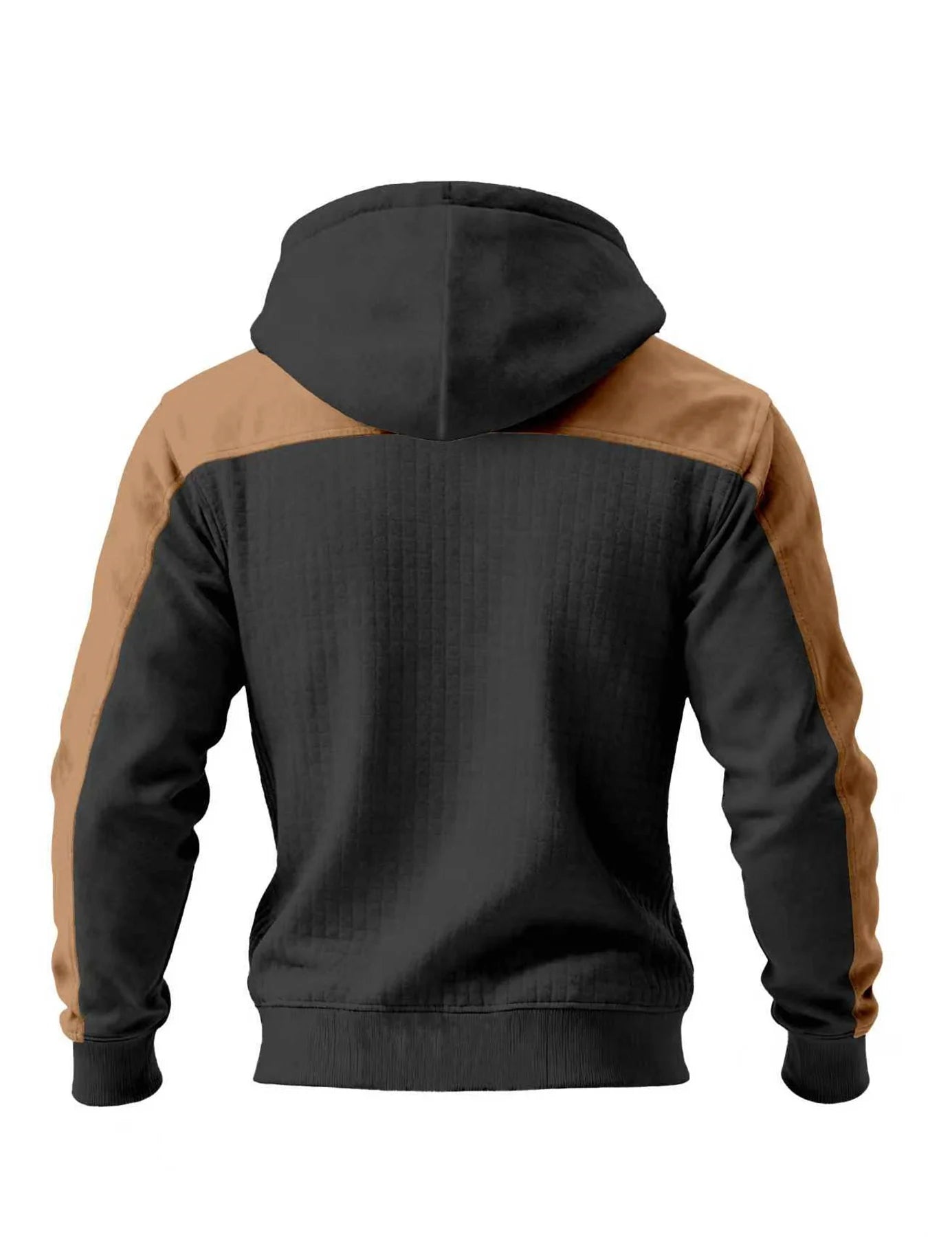 2026 Spring and Autumn Men's New Muscle Jacket - Daily Casual Sports Long Sleeve Hooded Zipper Windproof and Warm Thick Coat