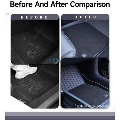 Floor Mats for Tesla Model 3 Highland Model Y Customized Double Layer Anti-Slip and All-Weather Protection - Full Set of 3