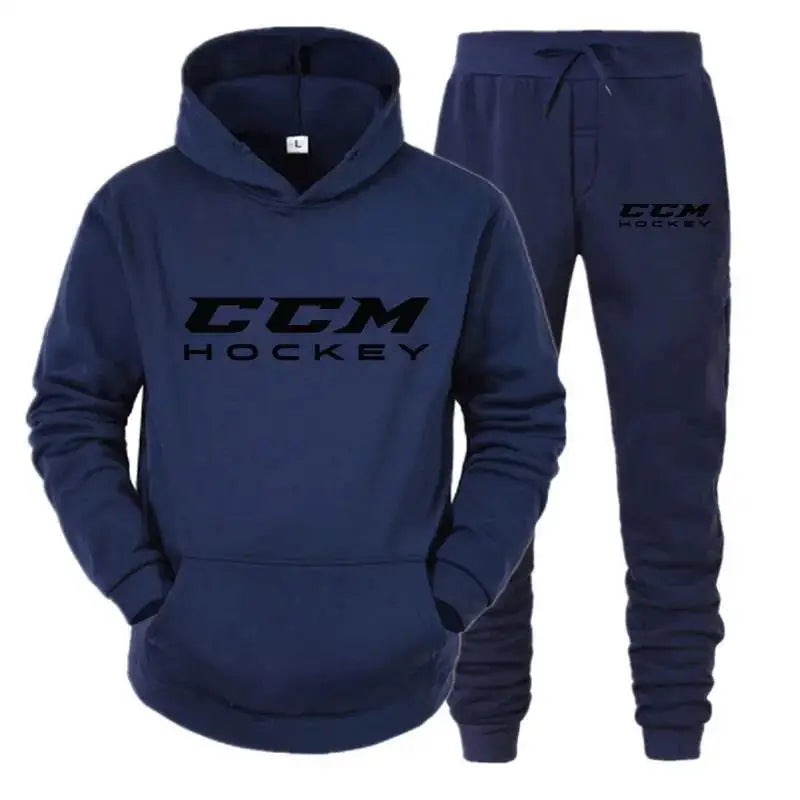 Autumn and winter men's sportswear set  high-quality casual sportswear  hooded sweatshirt