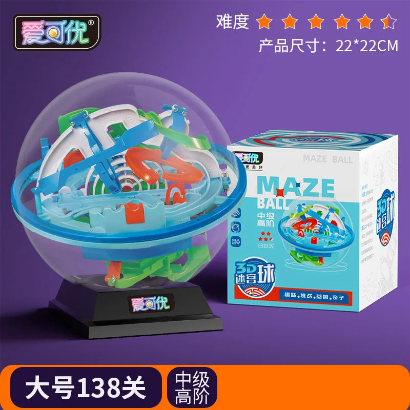 3d Stereo Maze Ball Educational Toys For Children Boys Logic Thinking Training Birthday Gift Brain Teaser Game Plaything