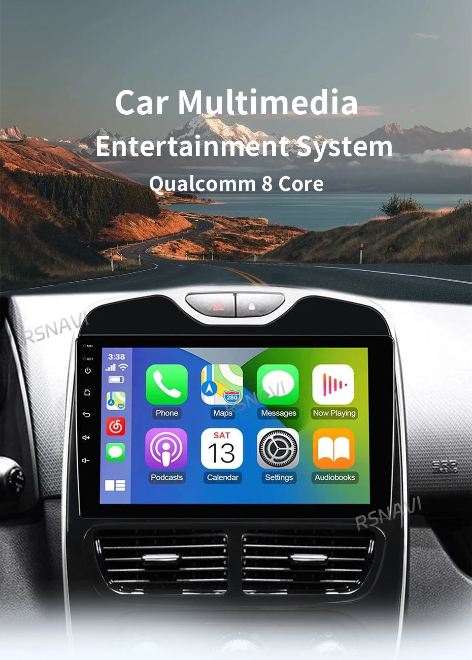 Android 15 Carplay Auto WIFI+4G For Renault Clio 3 4 2012 2013 2015 - 2018 Car Radio GPS Stereo Multimedia Player 2din Wireless