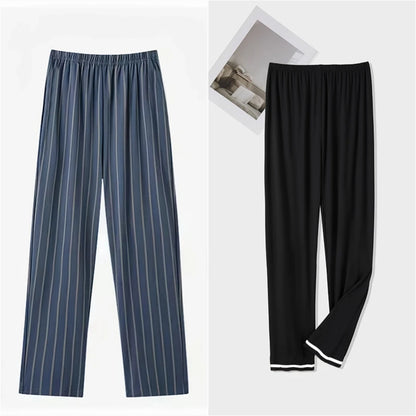 Spring, Autumn and Winter Men's Single-Piece Pajama Pants, Thickeneded Pants, Plus Fat, Large Size, Casual, Can Be Worn Outside, Fashionable Home Pants