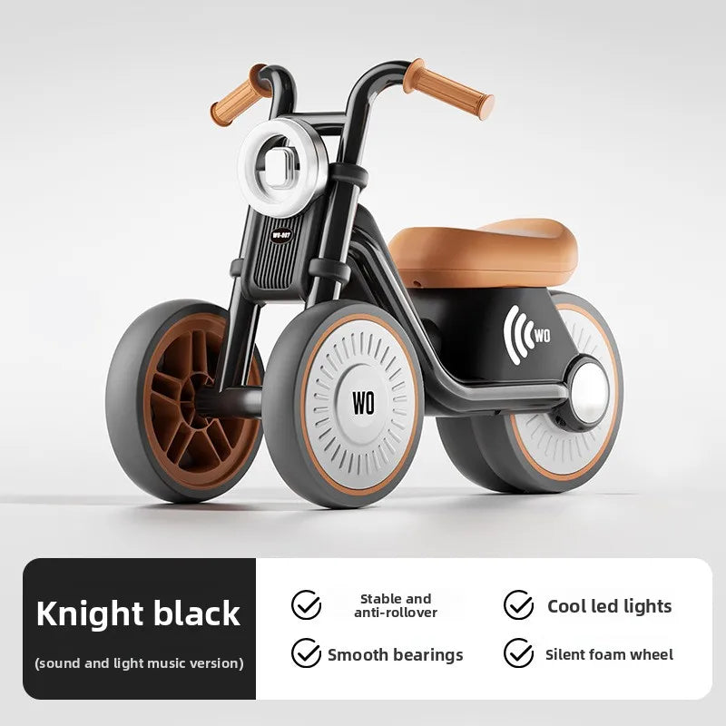 Balance Bike Toddler Ages 2 5 Music Unisex Three Wheel No Pedals Learning Three Wheeled Baby Balance Bike The Walker No Pedals