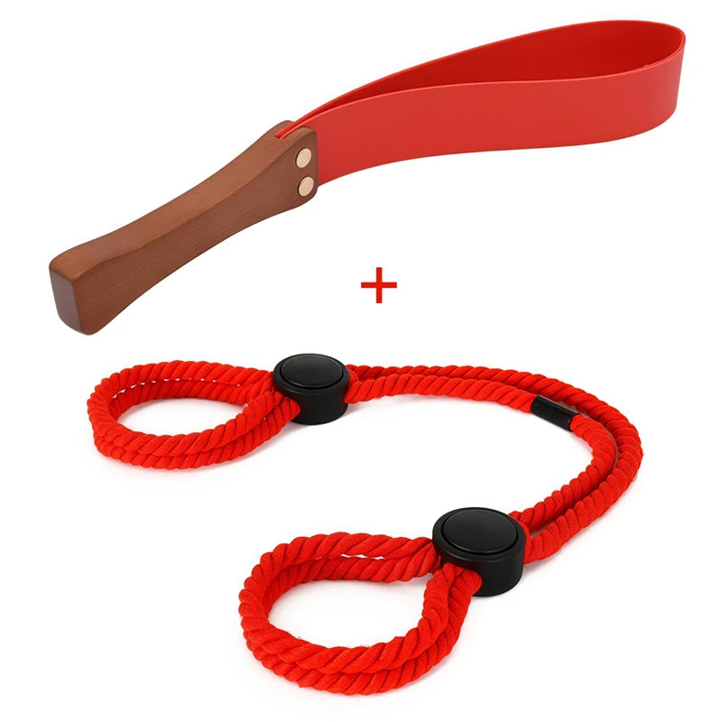 Bondage Women Bdsm Set Cotton Rope Handcuffs Erotic Restraints Rope Double-Layer Hand Clapper Blindfold Sex Toys For Couples Kit