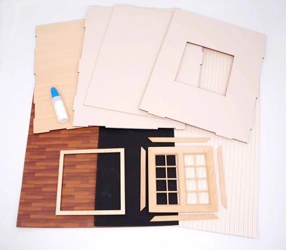1set DIY Dollhouse Mini House /home Furniture Set Deluxe European-style Furniture Model Decoration  Accessories Children's Gift