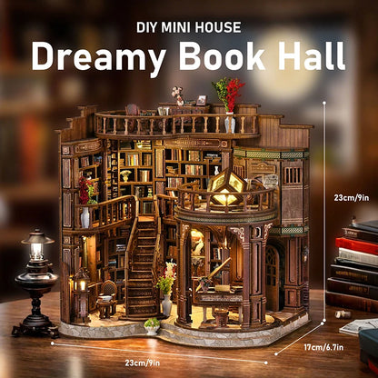 Book house assembly, architecture, book models, ornaments, miniature kits, DIY handmade toy sets, bedroom and room decorations