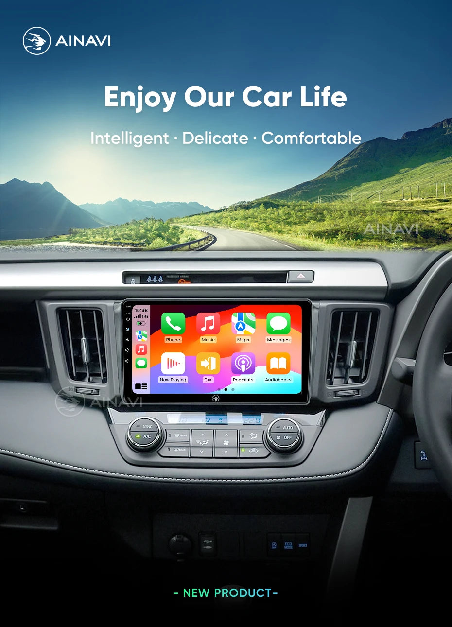 Ainavi Car Radio For Toyota RAV4 2013 2014 2015 2016 2017 2018 2019 XA40 RHD Android 13 Auto Wireless Carplay Car Multimedia DIN