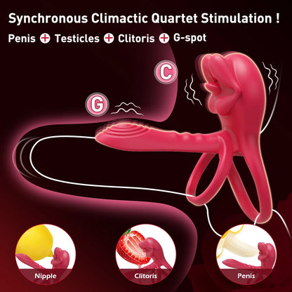 Cock Ring Vibrating for Men Male Erectile Penis Ring G-Spot Clitoris Anal Stimulator Ejaculation Delay Adult Sex Toy for Couples
