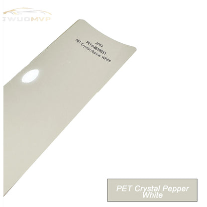 1.52*16m/lot PET Crystal Pepper White Car Paint Color-Changing PPF Vinyl Sticker Wrap PET Pearl Car Body Film