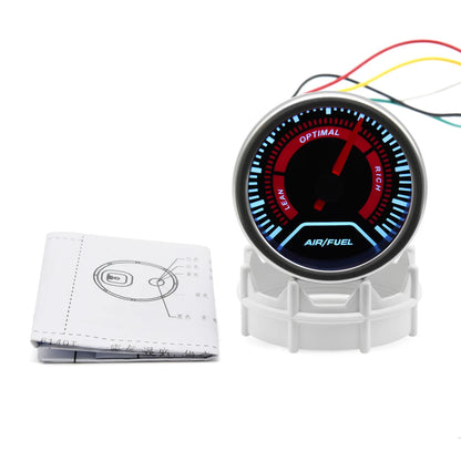 2" 52mm Universal 12V LED Smoke Len -1~0~2 BAR Turbo Boost Gauge Meter / Turbo Boost Meter with White LED Backlight For 12V Car