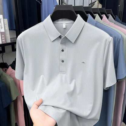 2026High-end Summer New Quick-dry Polo Shirt Men's Short-sleeved T-shirt Casual Business Collar Men's Top Shirt