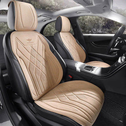 Perforated Suede Seat Cover Universal Four Seasons Cars Seats Covers Breathable Seat Non-slip Luxury Car Rams Latex Seat Cover