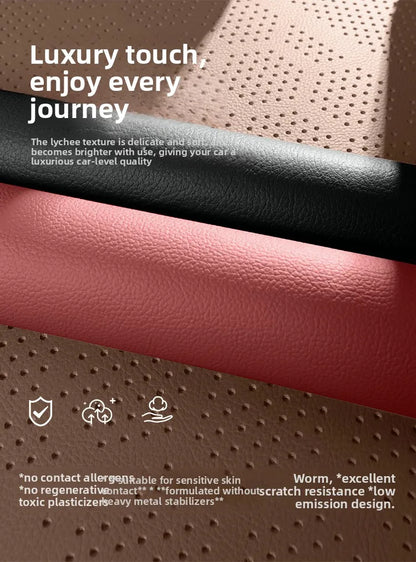 High Quality Nappa Leather Universal Car Seat Full Cover Breathable Luxury SUV Car Protection Perforated Leather Seat Full Cover