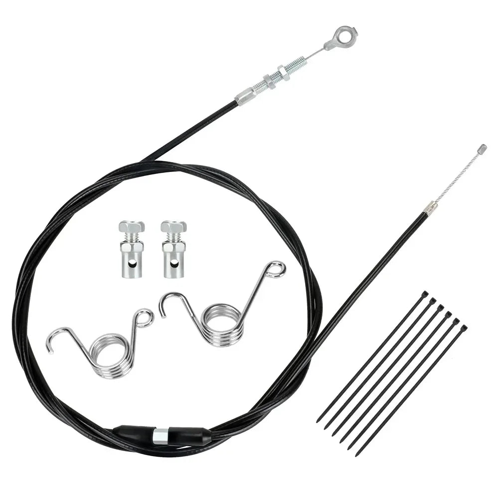 75 Inch Go Kart Throttle Cable Kit Compatible Engine Replacement Parts Stainless Steel Throttle Cable Kit 22*15cm