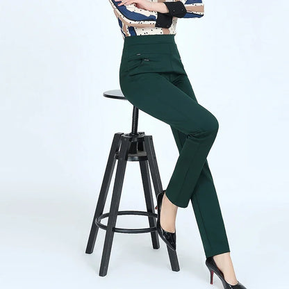 Women's High Waist Elastic Cargo Fit Pants, Lady Pencil Pants, Streetwear, Y2K Clothing, Traf Official Store Sets, Autumn Clothe