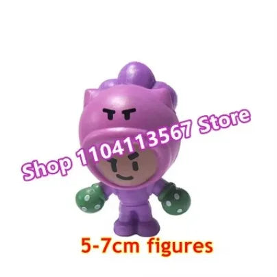 24pcs Cartoon Mini Figures Poco Bibi Shelly Cute Anime Heroes Model Accessories Charms Game Collectibles Toys for Children Gift