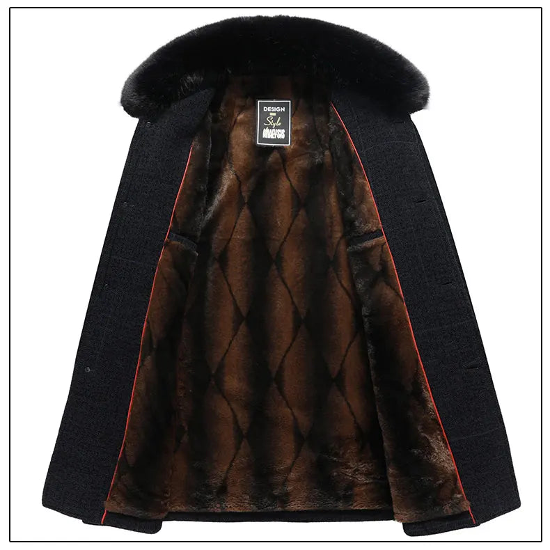 2024 new arrival winter coat fashion wool coats thicken trench coat men,mens high quality woolen jackets ,size M-4XL