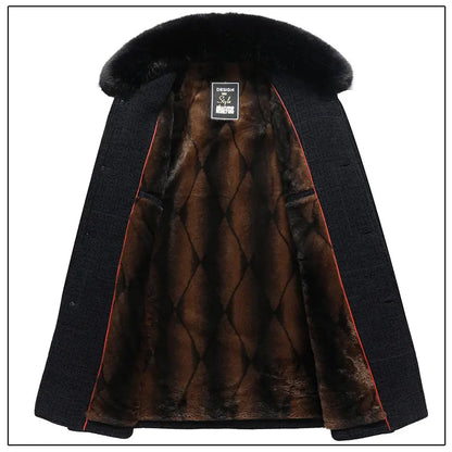 2024 new arrival winter coat fashion wool coats thicken trench coat men,mens high quality woolen jackets ,size M-4XL