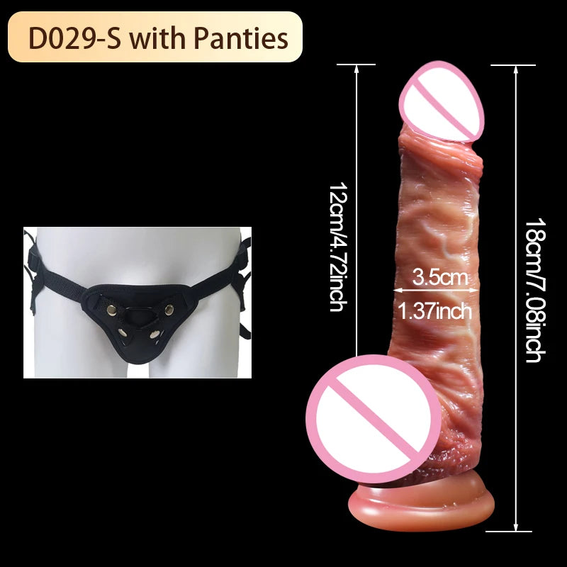 Realistic Dildo Skin Sliding Foreskin for Women Gay Sexmachine Dick Anal Masturbators Strapon Big Penis Dildos Adult Sex Toys 18