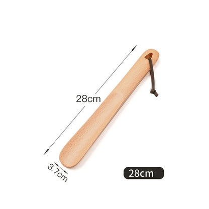 50CM 38CM 28CM Durable Professional Wooden Shoe Horn Flexible Long Handle Shoehorn Useful Shoe Lifter Shoe Spoon Home Tools